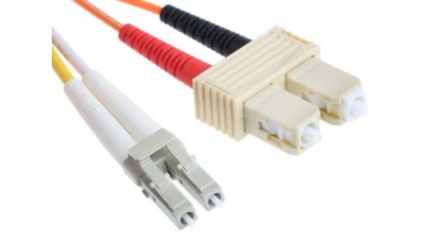 Kabel światłowodowy, średnica: 50/125μm, OM2 Wielomodowy, Pomarańczowy, LC/SC