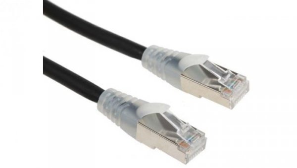Kabel kategorii 6, Czarny, Wtyk RJ45/męski RJ45dł.: 1m, mat. koszulki: LSZH