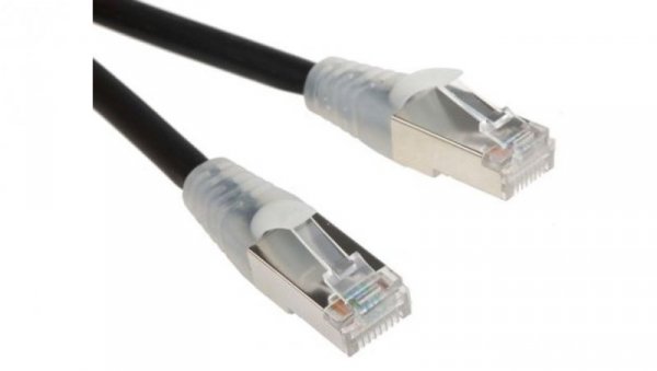 Kabel kategorii 6, Czarny, Wtyk RJ45/męski RJ45dł.: 10m, mat. koszulki: LSZH