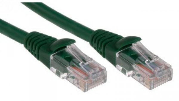 Kabel kat. 5e U/UTP Zielony 1m