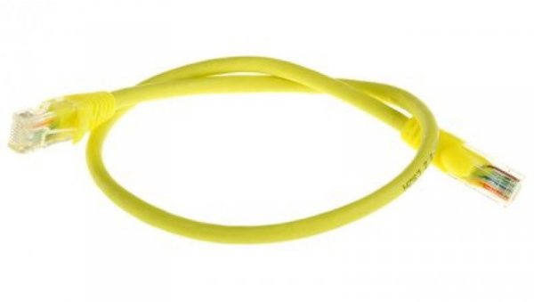 Kabel kat. 5e U/UTP Żółty 500mm