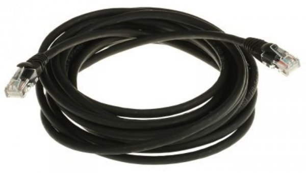 Kabel kat. 5e U/UTP Czarny 5m