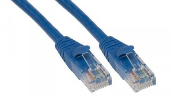 Kabel kat. 5e U/UTP Niebieski 500mm