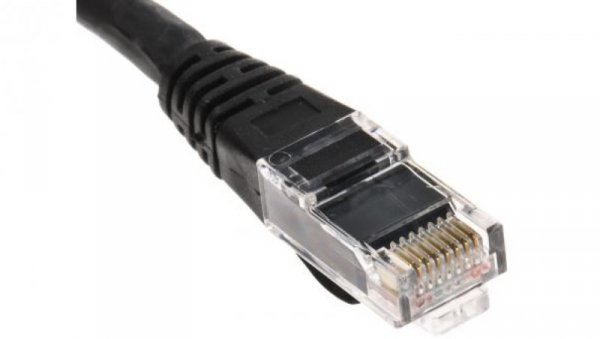 Kabel kategorii 6, Czarny, Wtyk RJ45/męski RJ45dł.: 10m, mat. koszulki: LSZH