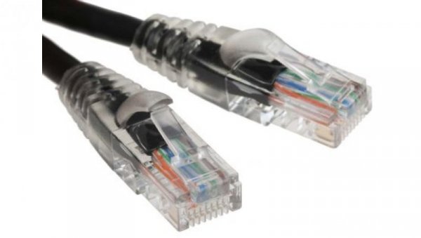 Kabel kat. 5e U/UTP Czarny 2m