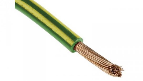 Kabel trzynormowy PCW, dł. 100m 10 mm², 75 A, 600 V, Maks. +105C Zielony/Żółty Zgodność z trzema normami, RS PRO