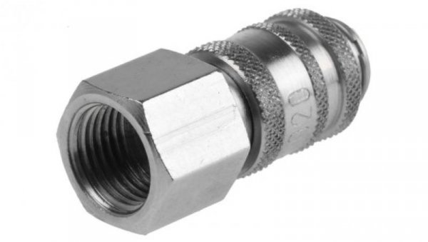 Szybkozłączka pneumatyczna, materiał Mosiądz, złącze G 1/8 żeńskie, RS PRO Rectus 20, Rectus 91, Walther 06-003