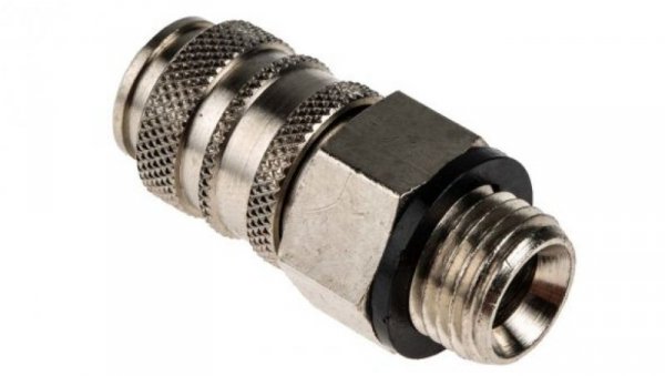 Szybkozłączka pneumatyczna, materiał Mosiądz, złącze G 1/4 męskie, RS PRO Camozzi, Legris, Rectus 21, Rectus 90