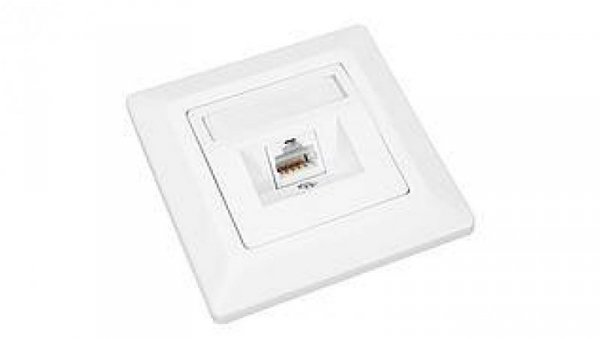 Gniazdko Solarix CAT5E UTP 1 x RJ45 podtynkowe białe SX9-1-5E-UTP-WH