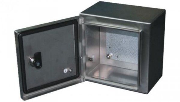 Szafka ścienna rozdzielcza, materiał: Stal nierdzewna typu 304, IP66, 300 x 400 x 200mm, RS PRO