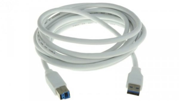 Kabel USB, dł. 3m, kolor: Biały