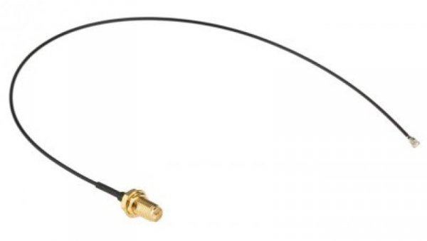 Kabel koncentryczny, RF, Czarny Wtyk RP-SMA Żeńskie U.FL 300mm, RS PRO Z zakończeniem