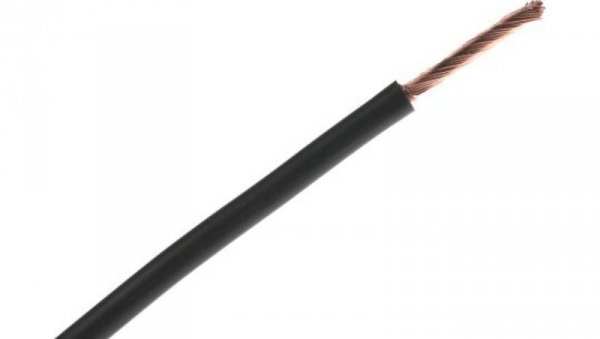 Jednożyłowy kabel sterowniczy CSA 4 mm², Maks. +70C 1000 V Czarny, RS PRO