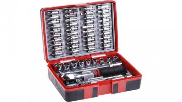 Zestaw nasadek 55 Piece 1/4 cala Kwadratowy Drive RS PRO