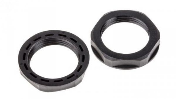 Nakrętka do dławnic kablowych, PG21, IP68, kolor: Czarny, materiał: Nylon 66, RS PRO