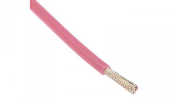 Przewód do urządzeń PTFE PTFE Różowy, 100m 0,6 mm² 19/0,2 mm, 300 V, -75 → +200C, Ø 1.35mm, RS PRO BS3G210