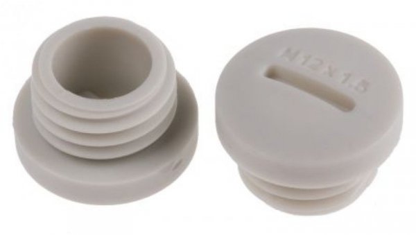 Zaślepka, Szary M12 x 1.5 Gwintowany, Nylon 66, Zaślepianie, 11.7mm 15mm RS PRO