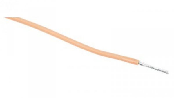 Przewód jednożyłowy linkowy, Przewód instalacyjny, 0,08 mm², 7/0,12 mm, 28 AWG, MPPE, 600 V, Pomarańczowy, dł. 100m, RS