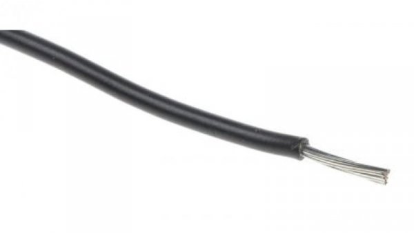 Przewód jednożyłowy linkowy, Przewód instalacyjny, 0,33 mm², 7/0,12 mm, 22 AWG, MPPE, 600 V, Czarny, dł. 100m, RS PRO