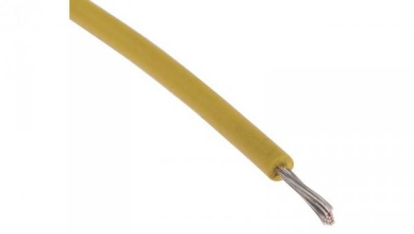 Przewód jednożyłowy linkowy, UL 3239, 0,33 mm², 17/0,16 mm, 22 AWG, XLPE, 6 kV DC, Żółty, dł. 100m, RS PRO