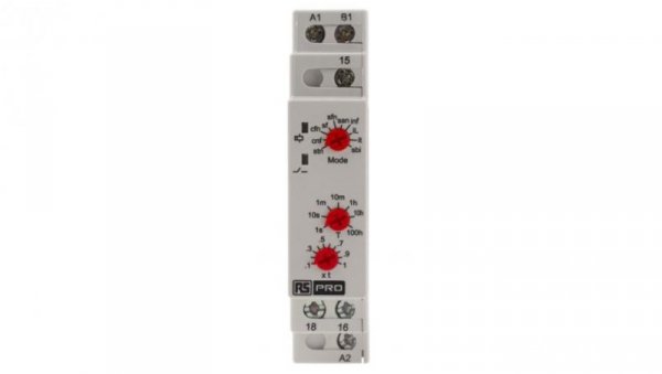 Timer Relay Wielofunkcyjne funkcyjny 0.1 s → 100h SPDT 1-stykowy SPDT 12 → 240V ac/dc
