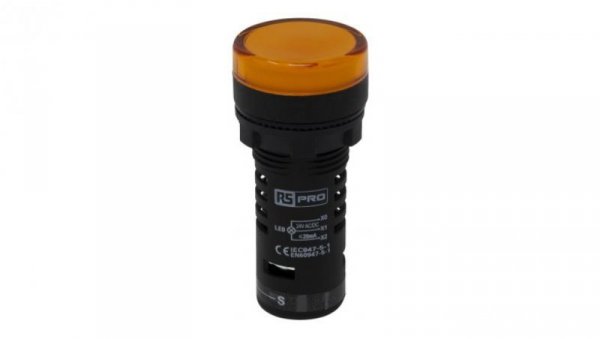 Lampka kontrolna w komplecie z układem testowym, Ø 22mm, IP65, RS PRO
