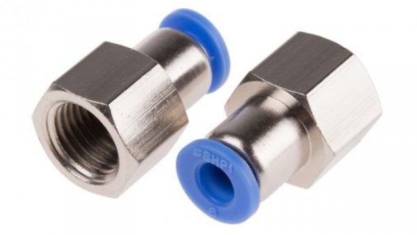 Adapter gwintowany prosty gwint – rura, 10 barów