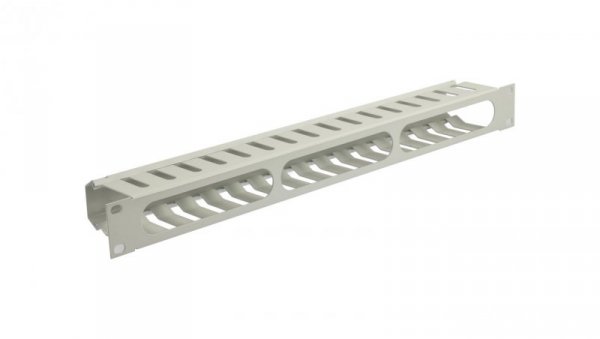 Organizator kabli do szafy RACK 19 1U metalowy szary NEKU zamykany