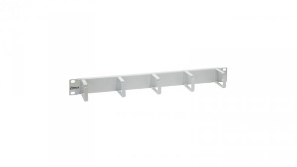 Uchwyt kablowy zewnętrzny szary, metalowe uszy, 1U FU/P-016F5
