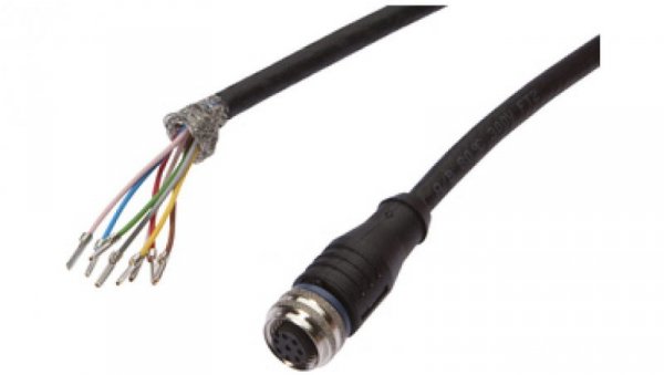 Złącze do samokonfekcjonowania M12 żeńskie proste 8pin druga końcówka niezarobiona 8x0,25m IP67 15m VKAE5A25