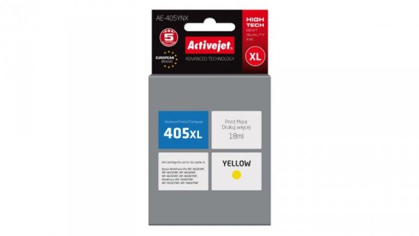 Tusz Activejet AE-405YNX (zamiennik Epson 405XL C13T05H44010 Supreme 18ml żółty)