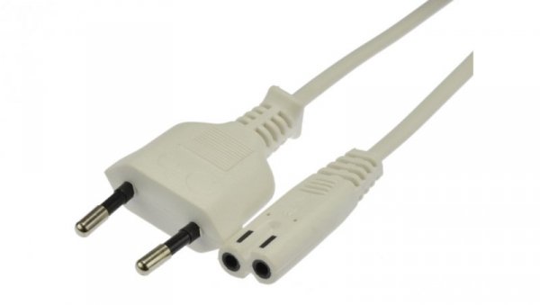 Kabel zasilający 230V 2,5A audio 5m biały