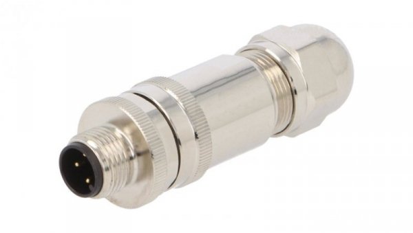Złącze okrągłe M12 męskie proste ekranowane 4pin 250V PG7 T4111011041-000
