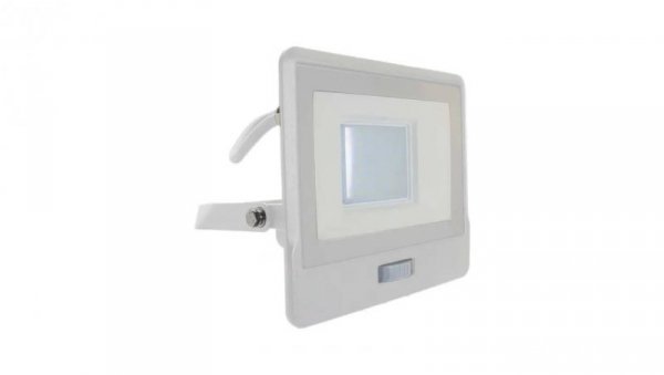 Projektor LED z czujnikiem ruchu 30W 2340lm 4000K Dioda SAMSUNG IP65 Kabel 1m Biały 5 Lat Gwarancji 20299