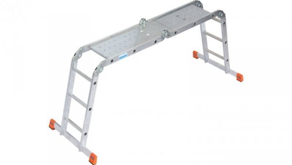 Drabina uniwersalna przegubowa KRAUSE MultiMatic 4x3 z platformą 120687
