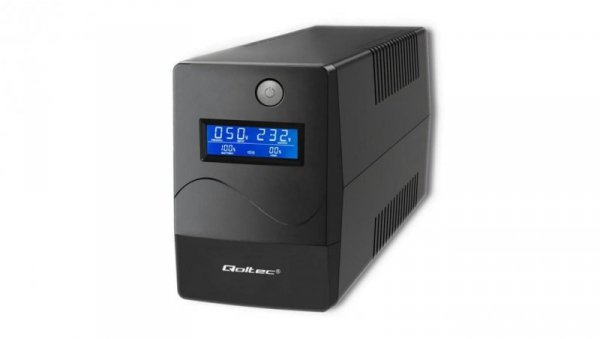 Qoltec Zasilacz awaryjny UPS Line Interactive Monolith 650VA 360W LCD USB RJ45