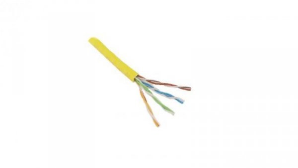 Przewód UTP kat.5e Multicable / Lanberg Żółty HQ Cu 305m
