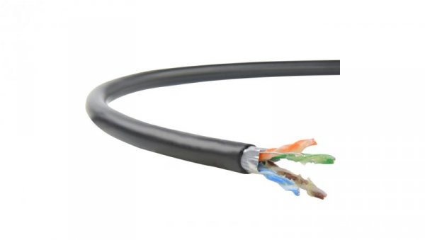 Kabel zewnętrzny żelowany FTPw kat.5e F/UTP 4x2x0,5 /100m/
