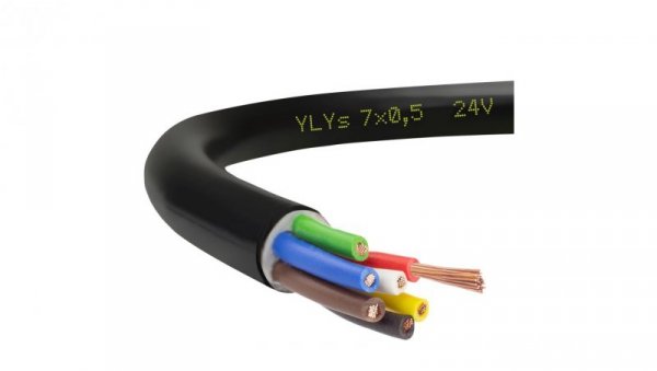 Przewód przyczepowy samochodowy YLYs 7x0,5 24V Elektrokabel /50m/