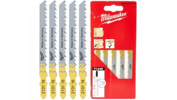 Brzeszczot szybkotnący do wyrzynarki do drewna 75/4mm op. 5szt MILWAUKEE