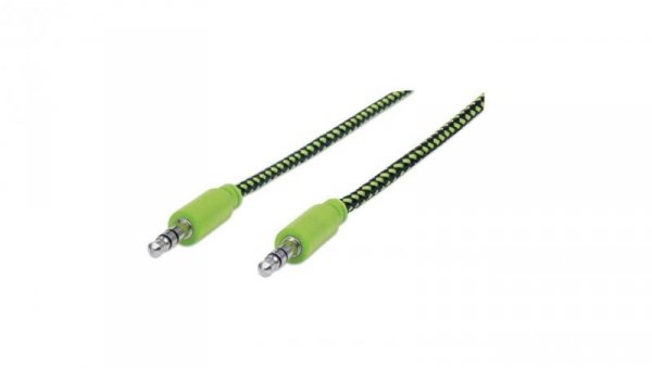 Kabel Audio Mini Jack 3.5mm AUX Stereo 1m w Oplocie