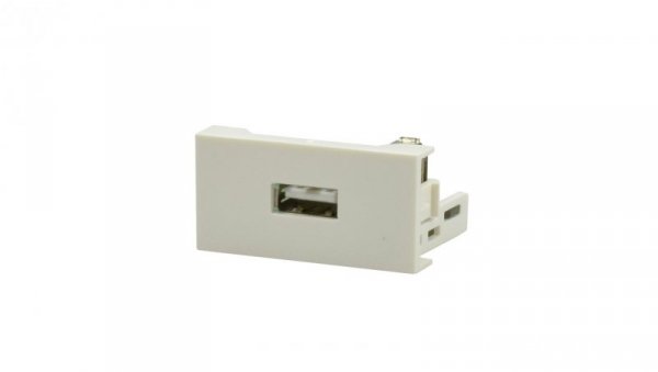 Gniazdo USB 2.0 moduł 1M 22,5x45 biały Mediabox
