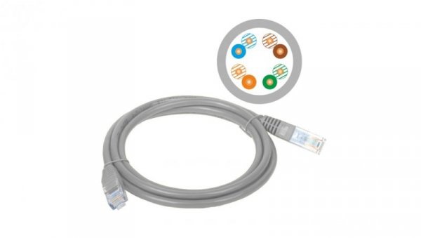 Patchcord UTP A-LAN KKU6SZA10 (RJ45 - RJ45 10m UTP kat. 6 kolor szary)