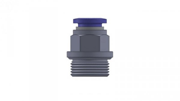 Złączka wtykowa prosta mosiężna niklowana do węża 8, M20X1,5z, 122.M20X1,5-8
