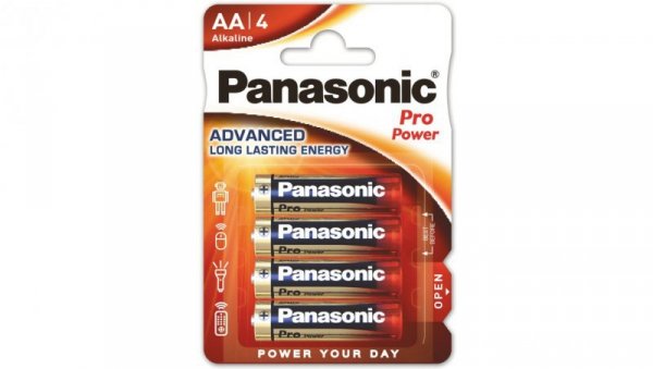Bateria alkaliczna LR6 AA 1,5V Panasonic ProPower BLISTER 4szt.