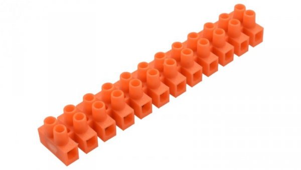 Listwa 12-torowa 4mm2 400V pomarańczowa
