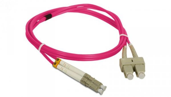 Patch cord MM OM4 LC-SC duplex 50/125 2.0m FOC-LCSC-5MMD-2-4