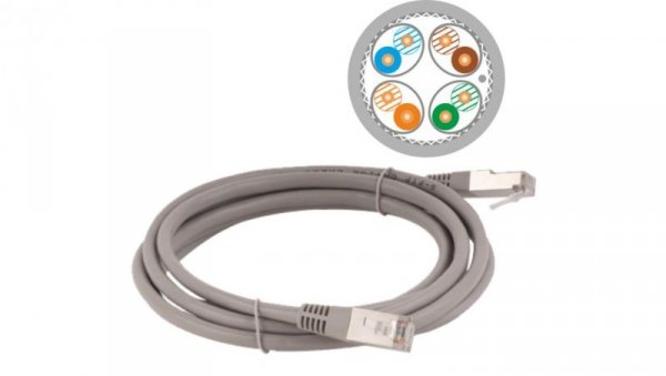 Patch-cord S/FTP kat.6A LSOH 7.0m szary KKS6ASZA7.0