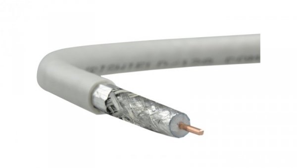 Przewód antenowy 75ohm TC6 Trishield 1,13/4,8/7,2 Cu ekran 90 biały /100m/
