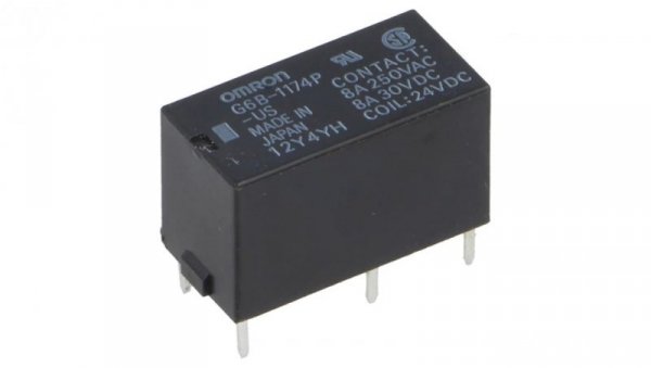Przekaźnik elektromagnetyczny SPST-NO Ucewki 24VDC 8A/30VDC G6B-1174P-US 24VDC